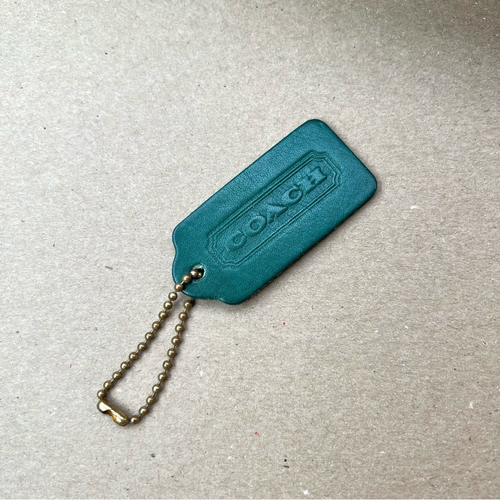 🦚 Vintage Coach Jade Hangtag